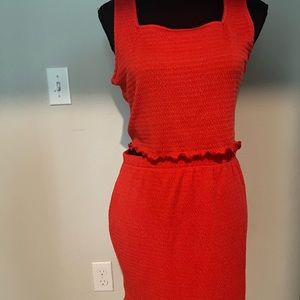 Red Two Piece Set.
